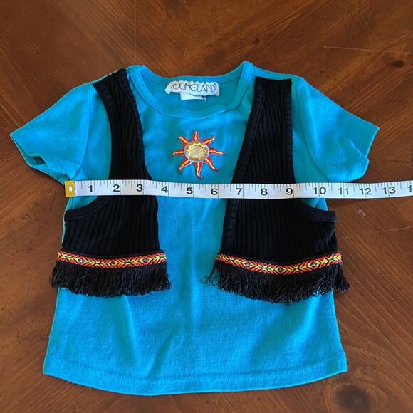 Youngland  2 Piece Southwest Style Dress Girls Size 5 Fringed - Picture 9 of 10